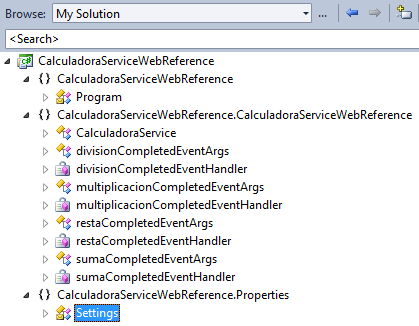 Objetos .NET del cliente basado en Web Reference.