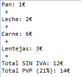 Resultado de la ejecución del ejemplo que hace uso del cliente de servicios web.